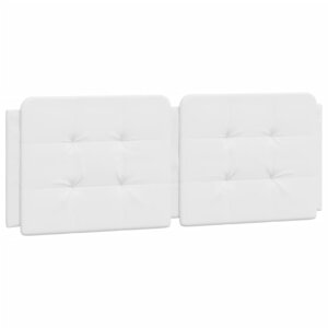 vidaXL Coussin de tête de lit blanc 140 cm similicuir