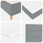 vidaXL Lit à ressorts avec matelas gris clair 120x200 cm tissu