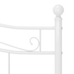 vidaXL Cadre de lit Blanc Métal 140x200 cm