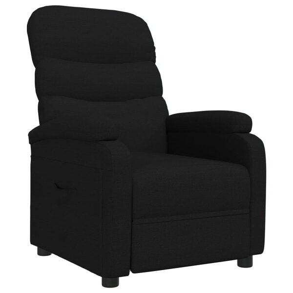 vidaXL Fauteuil inclinable Noir Tissu