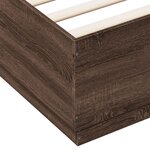 vidaXL Cadre de lit chêne marron 150x200 cm bois d'ingénierie