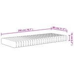 vidaXL Matelas en mousse moyennement doux 80x200 cm