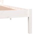 vidaXL Cadre de lit Bois de pin massif 180x200 cm Blanc Super King