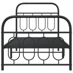 vidaXL Cadre de lit métal sans matelas avec pied de lit noir 80x200 cm