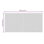 vidaXL Tapis rectangulaire naturel 100x200 cm bambou
