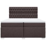 vidaXL Sommier à lattes de lit avec matelas Marron foncé 200x200 cm
