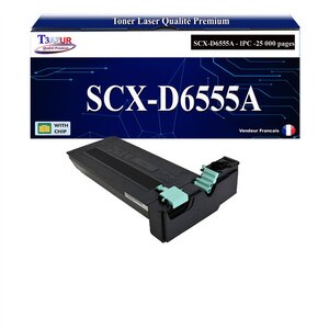 T3AZUR - Toner compatible avec Samsung SCX-D6555A SCXD6555A pour Samsung MultiXpress 6545N 6545NG 6545NX 6555N 6555NG 6555NX 6811CO SL-M5370LX SL-M5370NX