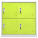 vidaXL Armoire à casiers Gris clair et vert 90x45x92 5 cm Acier