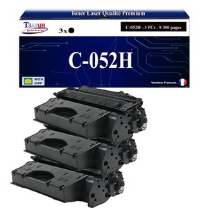 T3AZUR -3x Toners compatibles avec Canon 052H pour Canon MF-421dw MF-426dw MF-428x MF-429x Noir - 9 200p