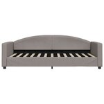 vidaXL Lit de jour avec gigogne et tiroirs taupe 90x200 cm tissu