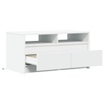 vidaXL Table basse avec lumières LED blanc bois d'ingénierie