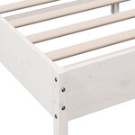 vidaXL Cadre de lit sans matelas blanc 75x190 cm bois de pin massif