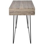 Bureau table meuble travail informatique avec 2 compartiments gris 0502061/2