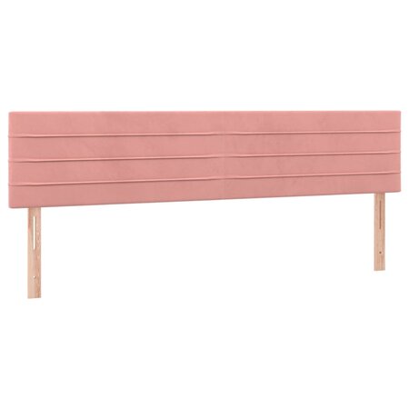 vidaXL Têtes de lit 2 Pièces Rose 100x5x78/88 cm Velours