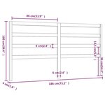 vidaXL Tête de lit Blanc 186x4x100 cm Bois massif de pin