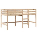 vidaXL Lit haut avec toit 75x190 cm bois de pin massif
