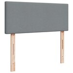 vidaXL Sommier à lattes de lit avec matelas Gris clair 120x200cm Tissu
