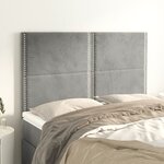 vidaXL Têtes de lit 4 Pièces Gris clair 72x5x78/88 cm Velours