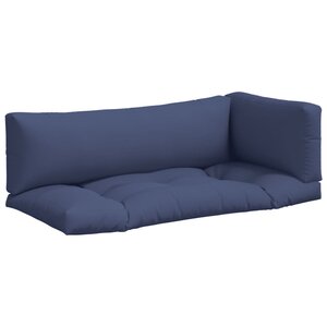 vidaXL Coussins de palette lot de 3 bleu marine tissu oxford