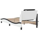 vidaXL Cadre de lit sans matelas blanc et noir 80x200 cm similicuir