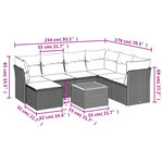 vidaXL Salon de jardin avec coussins 8 Pièces beige résine tressée
