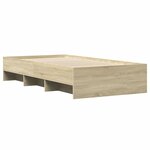 vidaXL Cadre de lit sans matelas chêne sonoma 100x200 cm