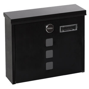 Boîte aux Lettres en Acier Chance E7104 Serrure Couverte Noir