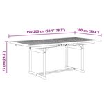 vidaXL Ensemble à manger de jardin 7Pièces bois d'acacia solide textilène