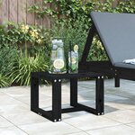 vidaXL Table d'appoint de jardin noir 40x38x28 5 cm bois massif de pin