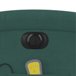vidaXL Fauteuil inclinable de massage électrique vert foncé velours