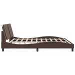 vidaXL Cadre de lit avec lumières LED marron 200x200 cm similicuir
