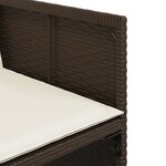 vidaXL Ensemble à manger de jardin et coussins 11 Pièces marron rotin
