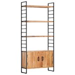 vidaXL Bibliothèque à 4 niveaux 80x30x180 cm Bois d'acacia massif