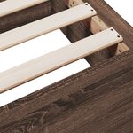 vidaXL Cadre de lit à tiroirs chêne brun 135x190 cm bois d'ingénierie