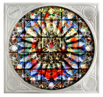 Pièce de monnaie en Argent 12 Dollars g 130 Millésime 2022 Glass Windows SAINT MARY OF THE FLOWER IN FLORENCE