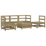 vidaXL Salon de jardin 6 Pièces bois de pin imprégné