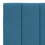 vidaXL Cadre de lit avec tête de lit bleu 120x200 cm velours