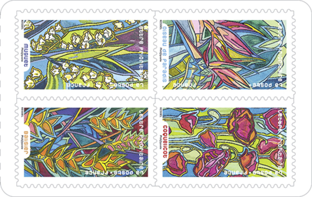 Un carnet de timbres postaux Fleurs et Douceurs - Le JardinOscope