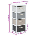 vidaXL Armoire de rangement 4 tiroirs Bois
