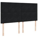 vidaXL Sommier à lattes de lit avec matelas Noir 180x200 cm Velours