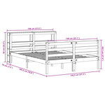 vidaXL Cadre de lit sans matelas blanc 140x190 cm bois de pin massif