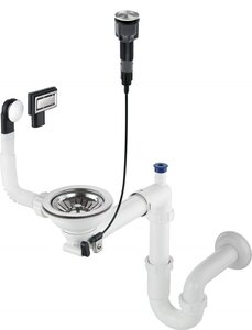 Siphon pour évier 1 cuve en granit - Gain de place