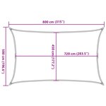 vidaXL Voile d'ombrage 160 g/m² Terre cuite 5x8 m PEHD