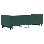 vidaXL Lit de jour avec lit gigogne vert foncé 80x200 cm velours