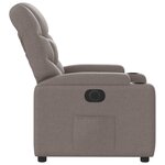 vidaXL Fauteuil inclinable électrique Taupe Tissu
