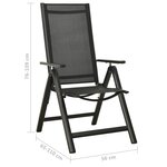 vidaXL Ensemble de bistro 3 Pièces noir et anthracite