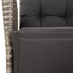vidaXL Ensemble à manger de jardin 5 Pièces coussins gris résine tressée