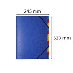 Trieur agrafé avec élastiques 12 compartiments - Couleurs Aléatoires EXACOMPTA