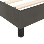 vidaXL Sommier à lattes de lit et matelas Gris foncé 200x200cm Velours