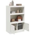 vidaXL Buffet blanc 67x39x107 cm acier